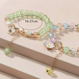 Crystal Daisy Female Jewelry Flower Bracelet - Purple