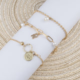 Bohemian Pearl Love Letter Bracelet Set - Retro Beach Jewelry - Shop N Save
