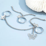 Gothic Butterfly Chain Rings - Stranger Things Couple Set Y2K Fashion - Shop N Save