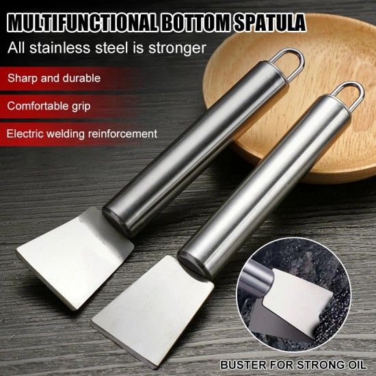 One Pcs Multifunctional Stainless Steel Kitchen Cleaning Spatula Ice Scraper (Silver) - Shop N Save