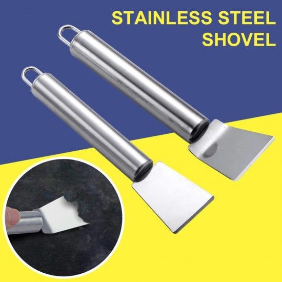 One Pcs Multifunctional Stainless Steel Kitchen Cleaning Spatula Ice Scraper (Silver) - Shop N Save