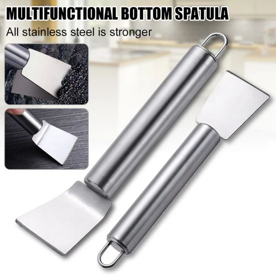One Pcs Multifunctional Stainless Steel Kitchen Cleaning Spatula Ice Scraper (Silver) - Shop N Save
