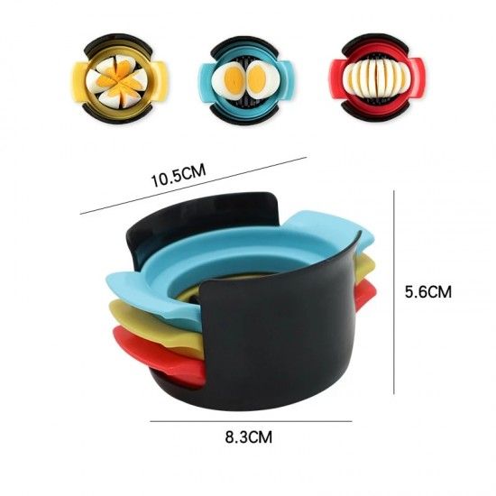 Fruit Egg Vegetable Slicer 3 In 1 Cutter Kitchen Gadgets (Multicolor) - Shop N Save