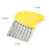 Stainless Steel Potato Carrot Wavy Cutter Slicer Chips Knife (Blue) - Shop N Save