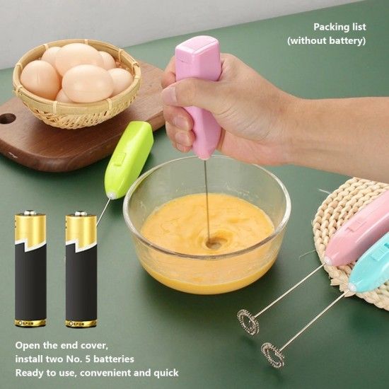 Milk Frother Mixer Portable Foamer Maker Without Battery (Pink) - Shop N Save