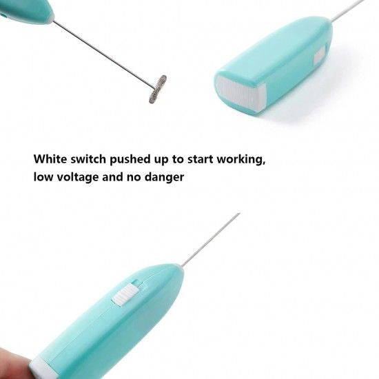 Milk Frother Mixer Portable Foamer Maker Without Battery (Blue) - Shop N Save