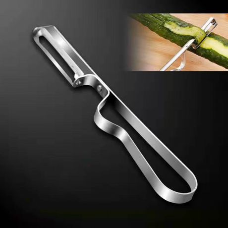 Stainless Steel Fruit Apple Vegetable Cucumber Peeler (Silver) - Shop N Save