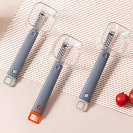 High Quality Plastic Vegetable Peeler With Top Container (Gray) - Shop N Save
