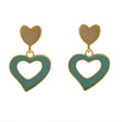 Youthful Heart Earrings: Korean Simplicity in Lake Blue Hue - Shop N Save