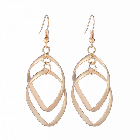 Temperament Popular Shiny Exquisite Super Twisted Earrings - Gold