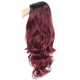 European & American Medium Parting Fiber Wigs: Gradient Color, Long Curly Hair, Big Waves