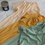 Single Pcs Plan Nightwear For Women Sleepwear gray