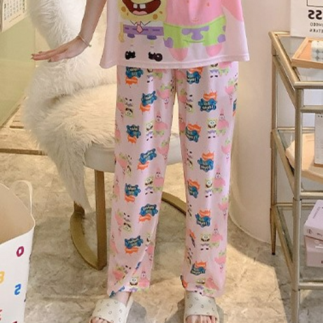 3 Pcs Nightwear Pajama Shorts Sets For Women Sleepwear Pink