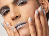 Lick Press-On Nails - 24 Grey Oval Reusable Acrylic Kit, Greige - Shop N Save