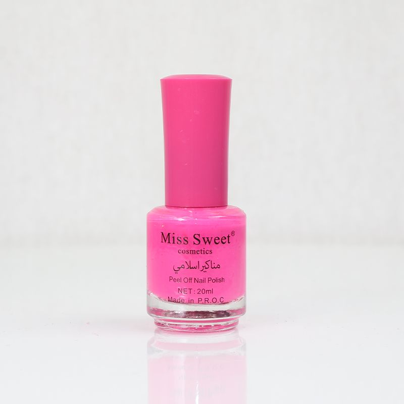 Miss Sweet Cosmetic Peel Off Nail Polish - Hot Pink (25)