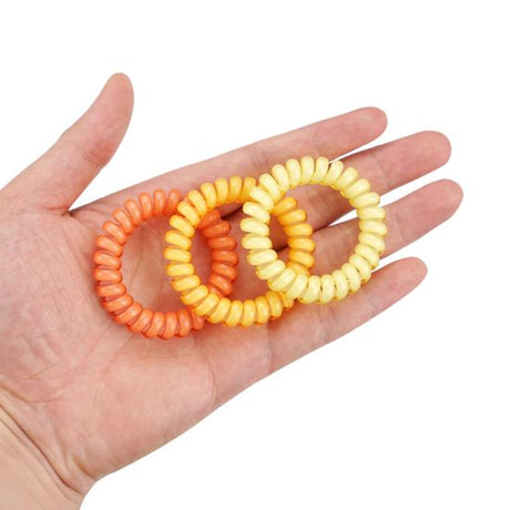 High Quality Telephone Line Hair Tie- Orange