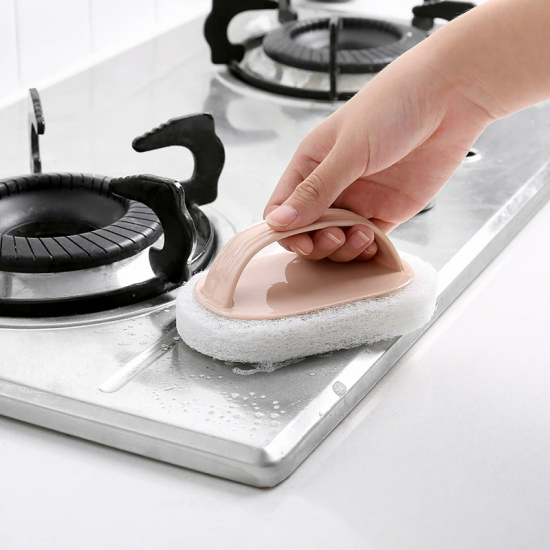 Heavy Duty Handle Sponge Kitchen Cleaning Brush - Shop N Save