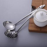 Stainless Steel Spoon Colander Soup Scoop with Long Handle - Shop N Save
