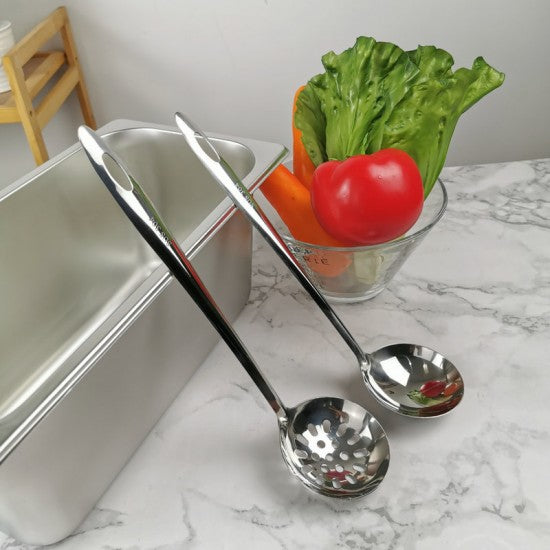 Stainless Steel Spoon Colander Soup Scoop with Long Handle - Shop N Save