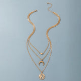 Tocona Bohemian Moon &amp; Heart Necklace: Multi-layer Chain Choker Jewelry - Shop N Save