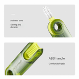 3 In 1 U-shaped Cup Mouth Multifunction Water Bottle Cup Cleaning Brush Blue - Shop N Save