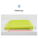 Sink Side Drip Sloping Draining Storage Rack Tray Kitchen Green - Shop N Save