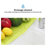 Sink Side Drip Sloping Draining Storage Rack Tray Kitchen Green - Shop N Save