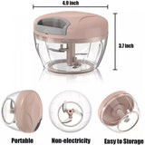 Multifunctional Vegetable And Fruit Manual Chopper (Pink) - Shop N Save