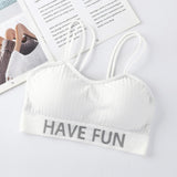 Seamless Girl Sling Beauty Back Wrap Chest Ladies Vest Bra - White - Shop N Save