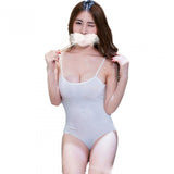 Japanese Cosplay Costume Swimwear Beach Bodysuit Bathing Suit White - Shop N Save