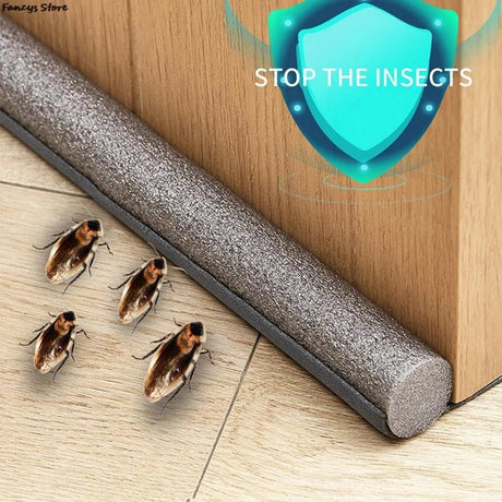 Double Sided Windproof Soundproof Foam Door Bottom Seal Black