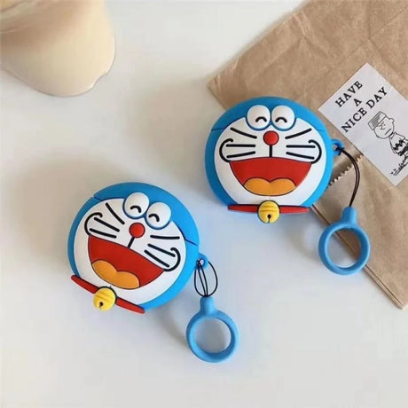 Cartoon 3D Earphone Case For Airpods 1 2 Silicone Cover Doraemon