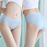 Cotton Mid-Waist Women Comfortable Panties Underwear White - Shop N Save