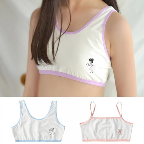 Soft Cotton Student Girl Bra Cartoon - Purple - Shop N Save