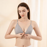 Front Closure Cotton Backless Comfort Bra - White - Shop N Save