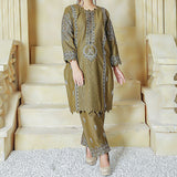 2 Piece Kurti Salwar Embroidery Set - Pure Cotton Collection Stylish Solid Color Light Weight Cotton Fabric Suit Top Bottom Salwar Kameez Indian Pakistani Embroidered Suit For Event Party Outdoor Dress - Dark Green - Shop N Save