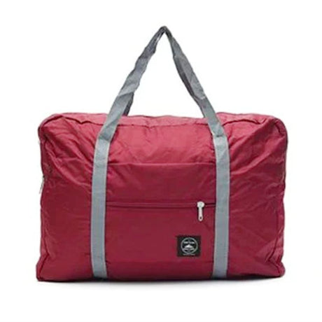 Foldable Waterproof Duffel: Lightweight Travel Bag for Sports &amp; Vacation (Red) - Shop N Save