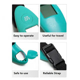Mini LCD Digital Luggage Scales Portable Travel Bag Weighing Accurate Scales (Sea Green) .