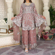 Piece Fancy Embroidery Dress - Stylish Light Weight Chiffon Organza Fabric Suit Indian Pakistani Fancy Embroidered Dress For Events Party Outdoor Dress - Dark Pink - Shop N Save