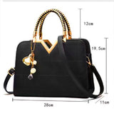 Black Geometric Handbag: Stylish, Trendy, Versatile, Office Fashion Charm - Shop N Save