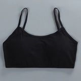 Girls Bra Straps Pure Cotton Vests Peach - Black - Shop N Save