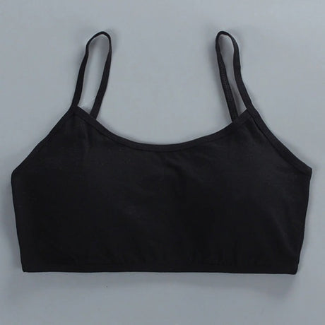 Girls Bra Straps Pure Cotton Vests Peach - Black - Shop N Save
