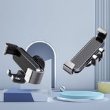 Air Vent Car Phone Holder - Strong Grip Air Outlets Ball Head Car Mount Bracket Mobile Holder For All Type Of Car- Black