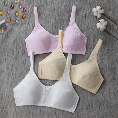 Girls Soft Bra for Teenagers Wire Free - White - Shop N Save
