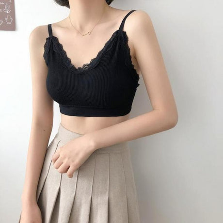 Korean Style Lace Beauty Chest Padded Bra - Black - Shop N Save
