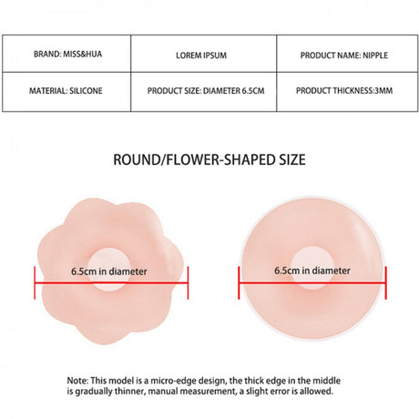 Nipple Silicone Cover Anti-Bump Chest Pads For Women - Flower - Shop N Save
