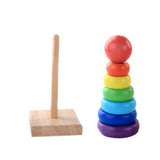 Mini Rainbow Tower Colorful 8-Layer Infant New Born Educational Toy - Shop N Save
