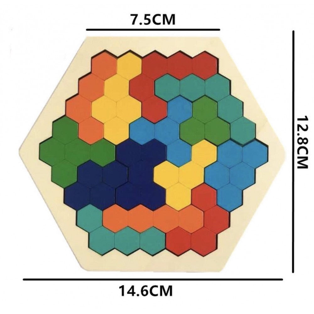 Wooden Color Imposition New Born Early Education Honeycomb Puzzle - Shop N Save