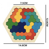 Wooden Color Imposition New Born Early Education Honeycomb Puzzle - Shop N Save