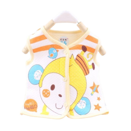 New Born Warm Vest Front Open Cute Vest - yellow - Shop N Save